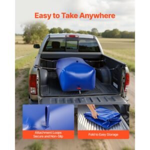 water storage bladder 105.7 gallon large capacity water bag, portable & collapsible soft waters container, leakproof & tear resistant pvc emergency waters storage tank for rv truck & outdoor use