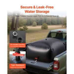 water storage bladder 142.7 gallon large capacity water bag, portable & collapsible soft waters container, leakproof & tear resistant pvc emergency waters storage tank for rv truck & outdoor use
