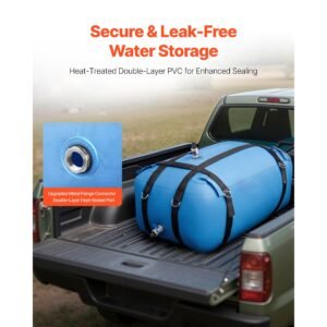 water storage bladder, 35 gallon large capacity tpu soft water bag, portable & collapsible water storage containers, leakproof & wear resistant rv waters tank for camping irrigation outdoor use