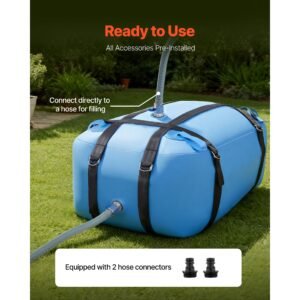water storage bladder, 35 gallon large capacity tpu soft water bag, portable & collapsible water storage containers, leakproof & wear resistant rv waters tank for camping irrigation outdoor use