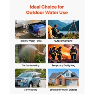 water storage bladder 63.4 gallon large capacity water bag, portable & collapsible soft waters container, leakproof & tear resistant pvc emergency waters storage tank for rv truck & outdoor use