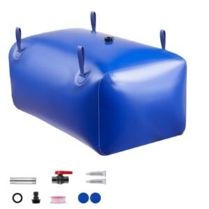 water storage bladder 63.4 gallon large capacity water bag, portable & collapsible soft waters container, leakproof & tear resistant pvc emergency waters storage tank for rv truck & outdoor use