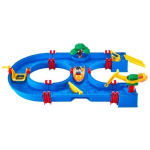 water table for toddlers, kids activity play waterway, outdoor summer water park playset with 39pcs accessories for backyard lawn beach, activity sensory play table for 3+ years boys girls