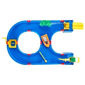 water table for toddlers, kids activity play waterway, outdoor summer water park playset with 39pcs accessories for backyard lawn beach, activity sensory play table for 3+ years boys girls