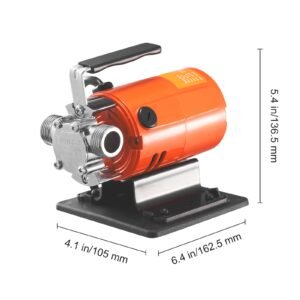 water transfer pump, 120v ac 360 gph 1/10 hp, portable electric utility pump with 6 ft suction hose kit, carbon brushes, impeller, suction strainer, for garden, rain barrel, pool, pond, aquarium