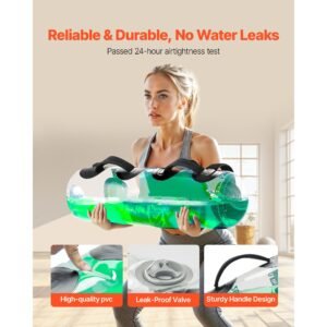 water weights aqua bag, large aqua bags for workout, 70 lbs adjustable portable stability fitness & full body exercise equipment, for strength core and balance training, home gym exercise, clear