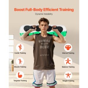 water weights aqua bag, large aqua bags for workout, 70 lbs adjustable portable stability fitness & full body exercise equipment, for strength core and balance training, home gym exercise, clear