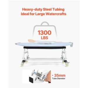 watercraft pwc dolly, 1300 lbs load capacity, jet ski stand pwc cart for moving watercraft, adjustable bunks with 4 casters & 2 brakes, heavy duty jet ski cart for kayaks, jet skis, speedboats