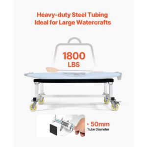 watercraft pwc dolly, 1800 lbs load capacity, jet ski stand pwc cart for moving watercraft, fixed bunk with 4 casters & 2 brakes, heavy duty jet ski cart for kayaks, hovercrafts, speedboats