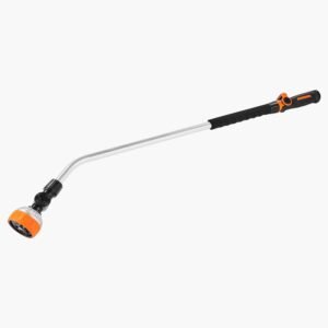 watering wand, 36 inch extra long heavy duty garden hose wand with 8 spray patterns & 180° swivel head, long hose nozzle sprayer with on/off thumb control