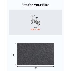 waterproof garage floor mat for under car, 3'x5' compact size heavy duty containment mat with strong grip, protects garage floor from water, mud and oil, for garages,greenhouses,entrance
