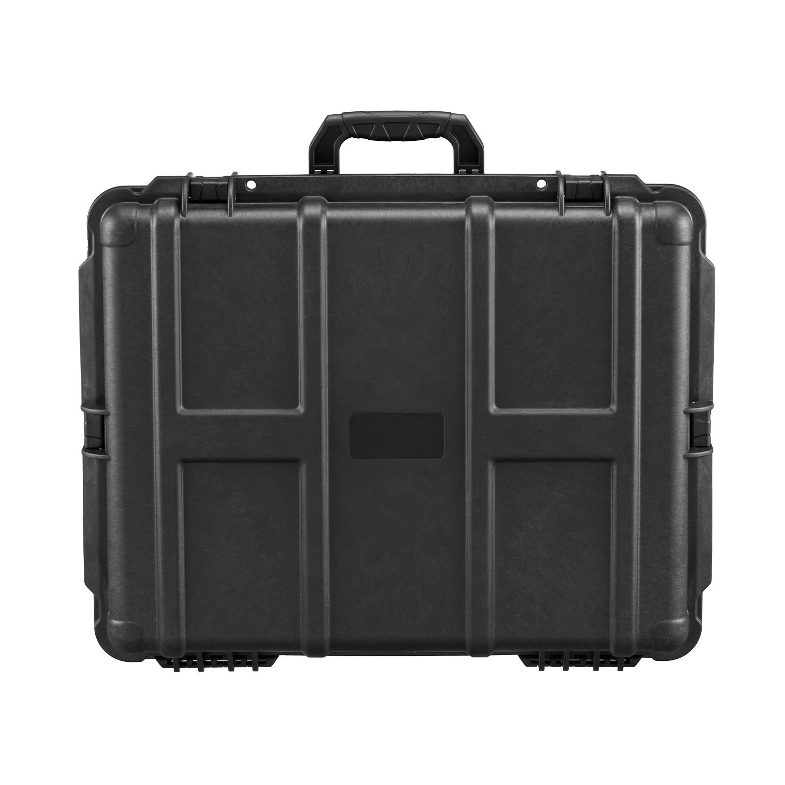 weatherproof hard case, heavy duty protective dry box case with pre cut foam, and retractable pull handles for travel, hunting, military, tactical, ip67 waterproof case for cameras (56.1x37x26)