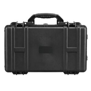 Weatherproof Hard Case, Heavy Duty Protective Dry Box Case with Pre-cut Foam, Wheels & Retractable Pull Handles for Travel, Hunt, Military, Tactical, IP67 Waterproof Case for Cameras (64x51x25)