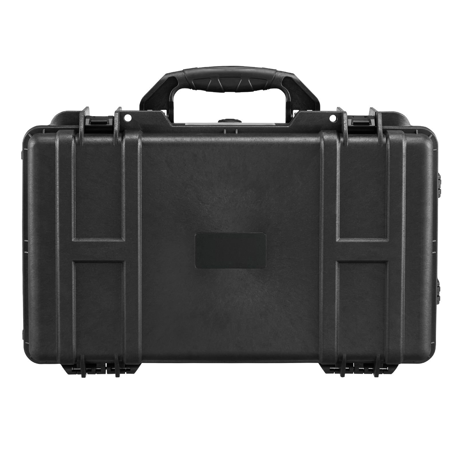 weatherproof hard case, heavy duty protective dry box case with pre cut foam, wheels & retractable pull handles for travel, hunt, military, tactical, ip67 waterproof case for cameras (64x51x25)