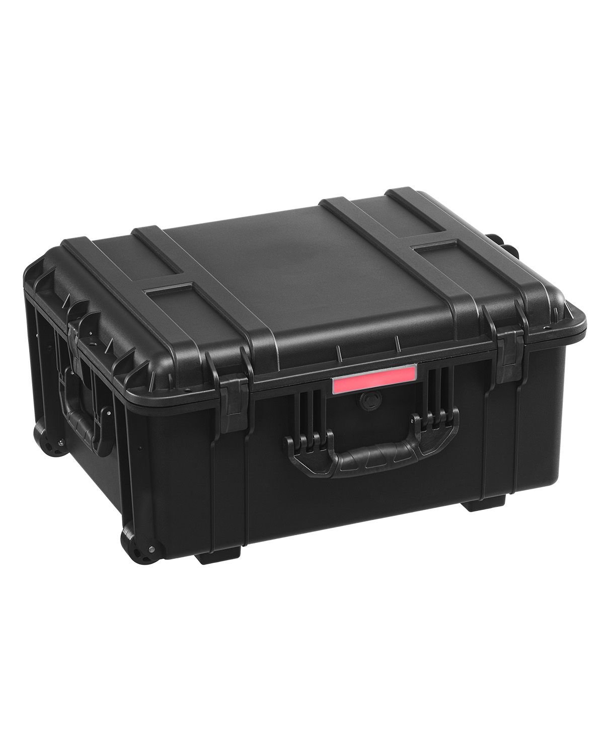 weatherproof hard case, heavy duty protective dry box case with pre cut foam, wheels & retractable pull handles for travel, hunt, military, tactical, ip67 waterproof case for cameras(63x50x32)