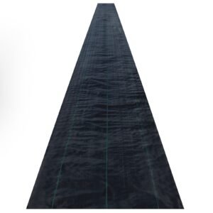 weed control fabric 6ft x 300ft geo textile fabric heavy duty woven ground cover for commercial greenhouse, yard, garden barrier cloth blocker mat