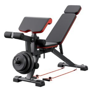 Weight Bench, 800lbs Adjustable Weight Bench Press for Full Body Workout, Exercise Sit up Bench for Home Gym Strength Training, Flat Bench with with Leg Extension, Preacher Pad, Fast Adjustment