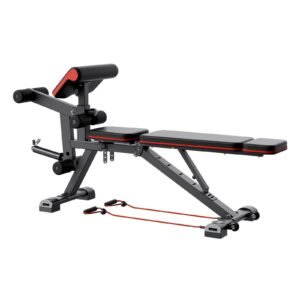 weight bench, 800lbs adjustable weight bench press for full body workout, exercise sit up bench for home gym strength training, flat bench with with leg extension, preacher pad, fast adjustment
