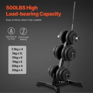 weight plate rack, l frame weight plate tree for 2 inch weight plates, standard weight plate tree, 1000 lbs load capacity weight storage holder, home gym barbell rack storage stand, black