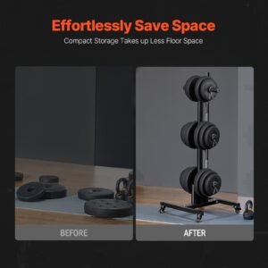 weight plate rack, vertical weight plate tree for 2 inch weight plates, standard weight plate tree with wheels, 1000 lbs load capacity weight storage holder, home gym barbell rack storage stand
