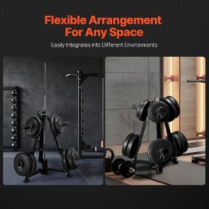 weight plate rack, weight plate tree for 2 inch weight plates, standard weight plate tree, 300 lbs load capacity weight storage holder, home gym barbell rack storage stand, black