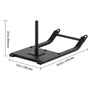 weight sled, steel power sled, fitness strength training sleds for athletic exercise speed improvement, workout fitness equipment with harness, compatible with 1/2 in weight plates, black