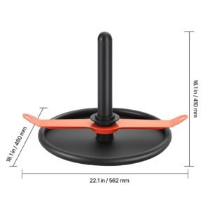 weight sled, steel power sled, fitness strength training sleds for athletic exercise speed improvement, workout fitness equipment with harness, compatible with 2 in weight plate, orange & black