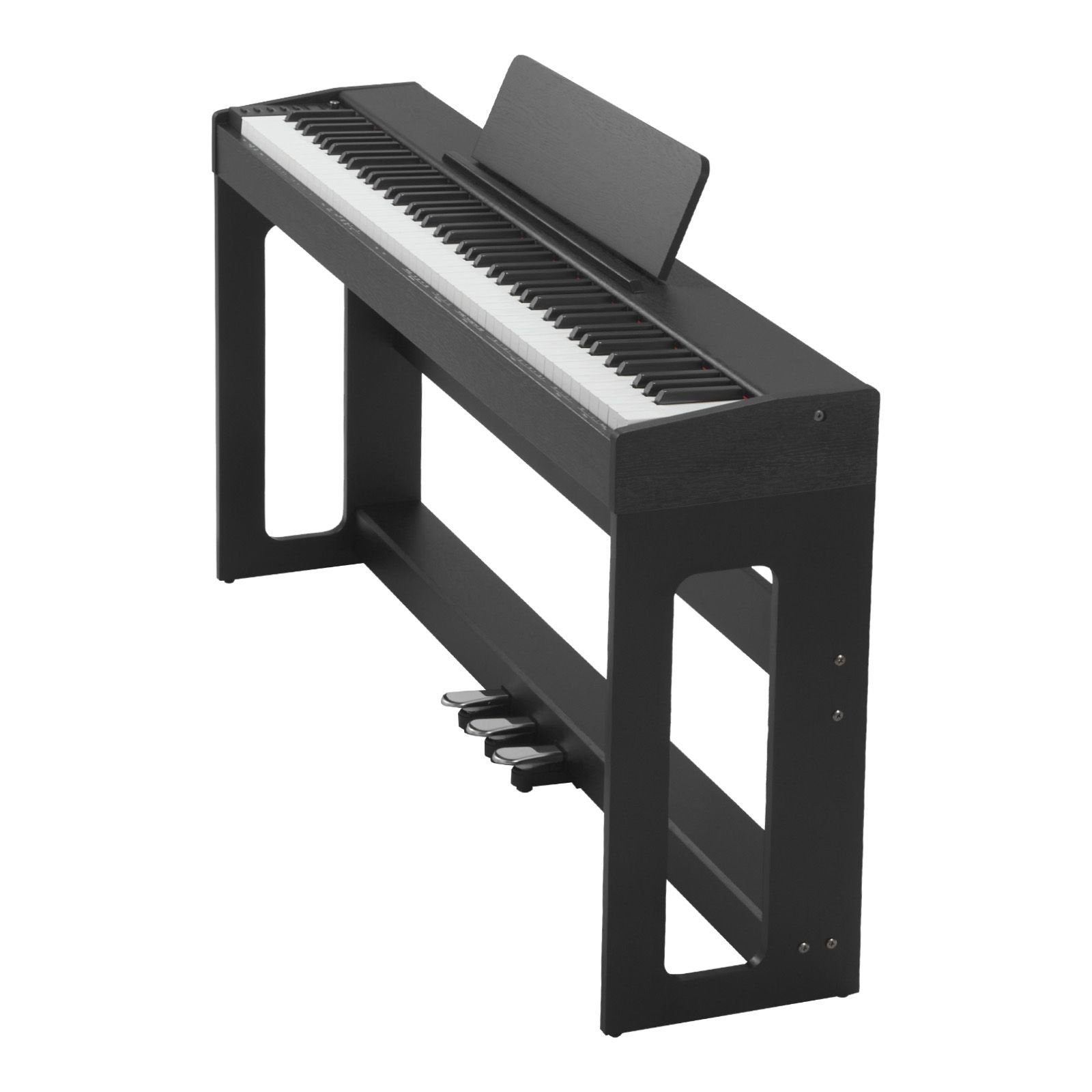 weighted digital piano, 88 keys fully weighted, electric piano keyboard with furniture stand, power adapter, triple pedal, record function, 280 tones, wireless connection, for beginners, black
