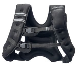 weighted vest, 30 lbs weight vest with reflective stripe, adjustable buckle body weight vest for men women, workout equipment for strength training, running, jogging, fitness, and weight loss