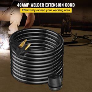 welder extension cord 40amp 25ft 250v, welding power cord with nema 6 50 plug 8 gauge 3 prong for mig,lincoln,plasma,miller,tig