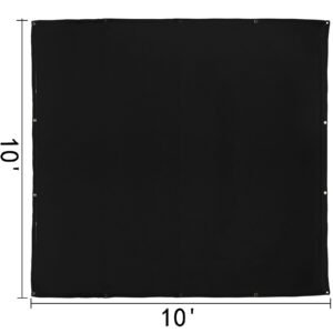 welding blanket, 10 x 10 foot fiberglass blanket, up to 550 celsius heat resistant fire retardant blanket with premium brass grommets