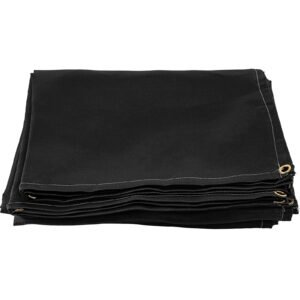 welding blanket, 10 x 10 foot fiberglass blanket, up to 550 celsius heat resistant fire retardant blanket with premium brass grommets
