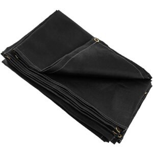 welding blanket, 10 x 10 foot fiberglass blanket, up to 550 celsius heat resistant fire retardant blanket with premium brass grommets