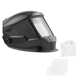 Welding Helmet Auto Darkening, 3.94" x 3.74" True Color Welding Hood, 1/1/1/1 Solar-Powered Welder Mask 4 Arc Sensors, Wide Shade 4/5-9/9-13 for TIG MIG ARC Weld Grinding Cutting - METIS Series