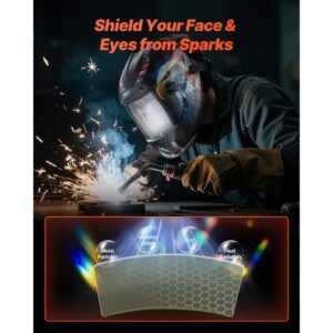 welding helmet outer cover lens, 20pcs 4.76" x 4.65" outside replacement lens, filter protective clear covers compatible with crius/metis series auto darkening welding helmets