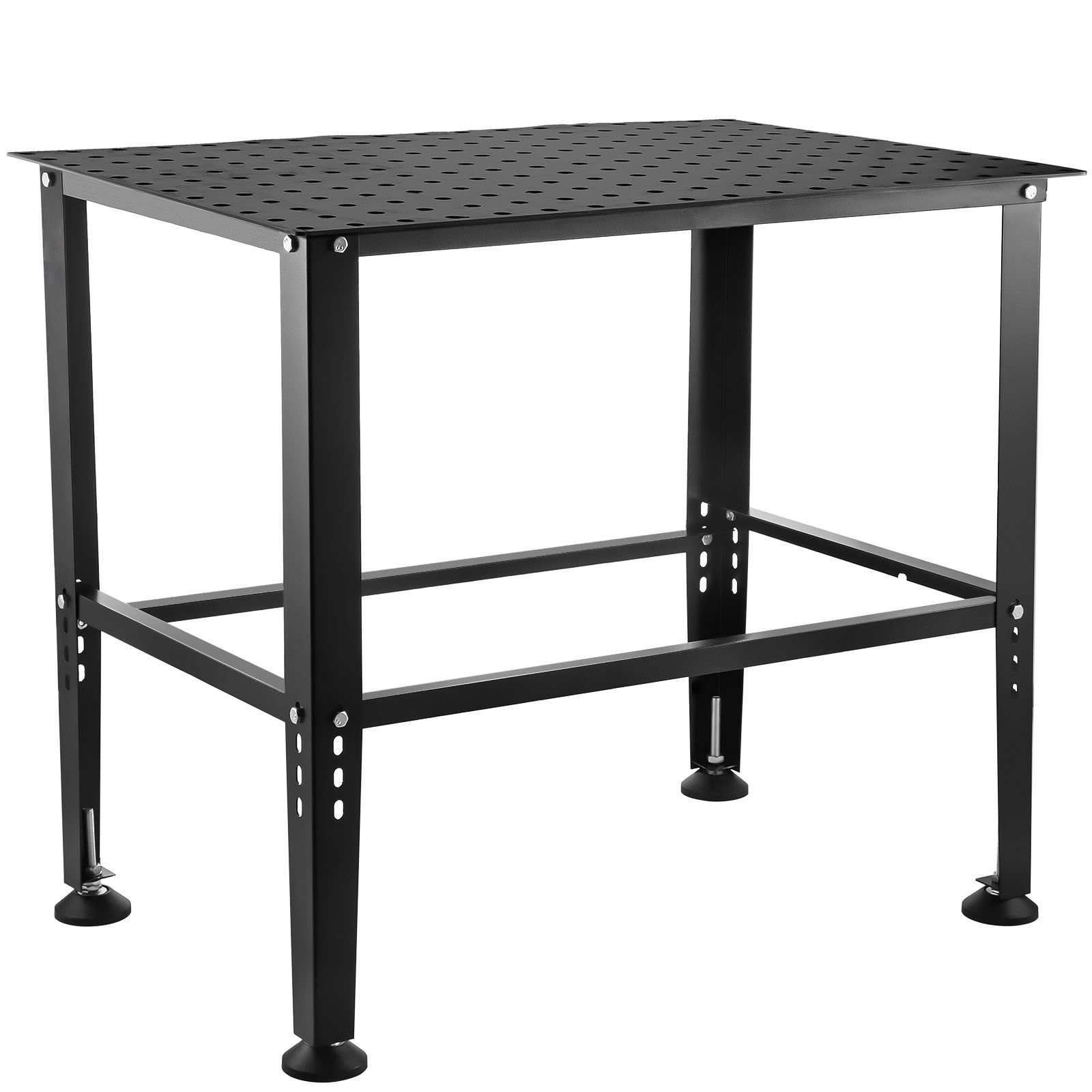 welding table 36" x 24", 800lbs capacity welding workbench table, heavy duty work bench with 0.63" fixture holes and non slip foot pads for welding assembly repair works