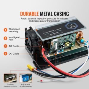wf 8955 ad mba main board assembly, 55 amp, three stage rv power converter replacement unit, compatible with lithium lead acid battery, fit for wf 8955, parallax 7145 & 7145 series converters
