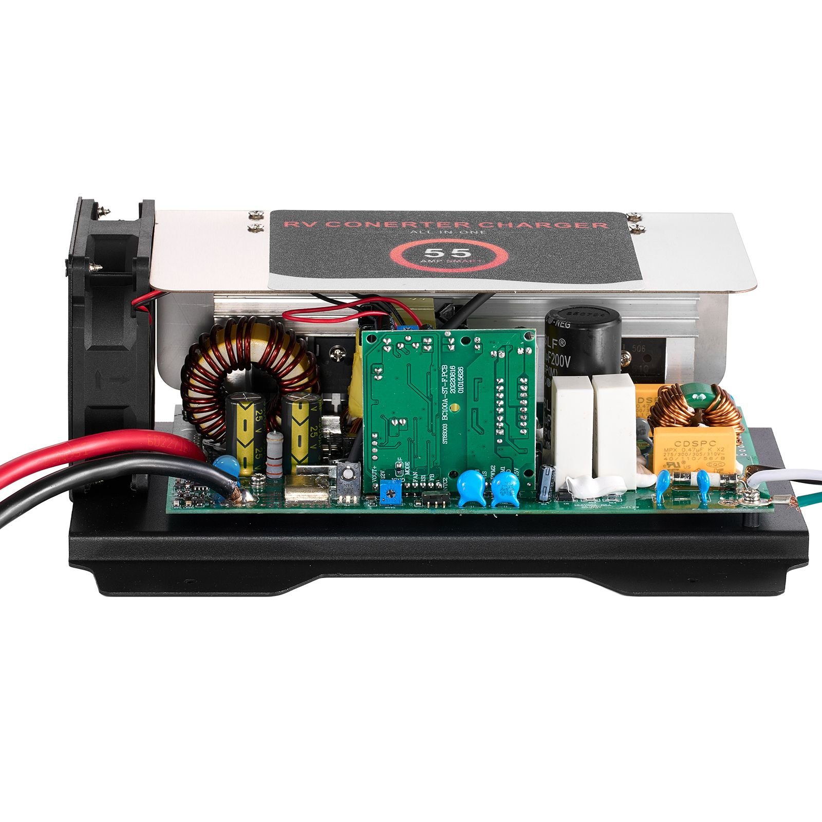 wf 8955 ad mba rv power converter, 55 amp, dc main board assembly replacement unit, multi stage smart charge for lithium lead acid battery, for wf 8955, wf 8955 ad, and parallax 7145 7155 series