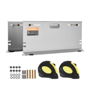 wheel alignment tool, 2 pack alignment tool toe plates, stainless steel toe angle measurement tool plate, 4 alignment rods and magnetic slots, includes measuring tapes & conversion chart