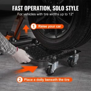 wheel dolly, 6000 lbs/2722 kg car moving dolly, wheel dolly car tire stake set of 4 piece, heavy duty car tire dolly cart moving cars, trucks, trailers, motorcycles, and boats