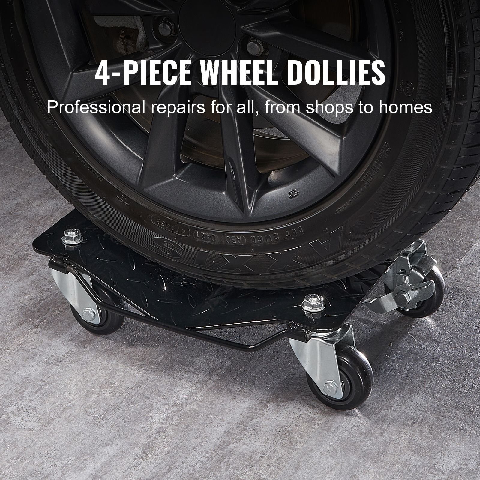 wheel dolly, 6000 lbs/2722 kg car moving dolly, wheel dolly car tire stake set of 4 piece, heavy duty car tire dolly cart moving cars, trucks, trailers, motorcycles, and boats