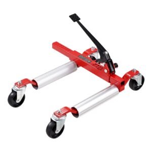 wheel dolly, max capacity 1500 lbs car dolly, car jack dolly lifter with 360° rotatable wheels, heavy duty vehicle positioning ratchet tire jack, for vehicle car auto repair moving