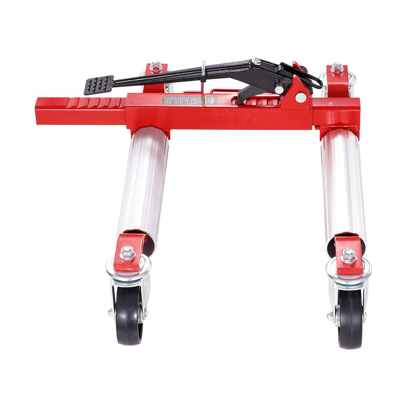 wheel dolly, max capacity 1500 lbs car dolly, car jack dolly lifter with 360° rotatable wheels, heavy duty vehicle positioning ratchet tire jack, for vehicle car auto repair moving, set of 2