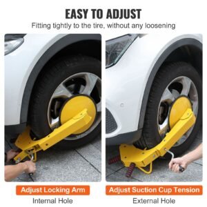 wheel lock clamp, 1 pack trailer wheel lock, heavy duty anti theft tire lock, adjustable tire boot lock tire claw, trailer wheel locks for rv trailers, cars, trucks, suvs