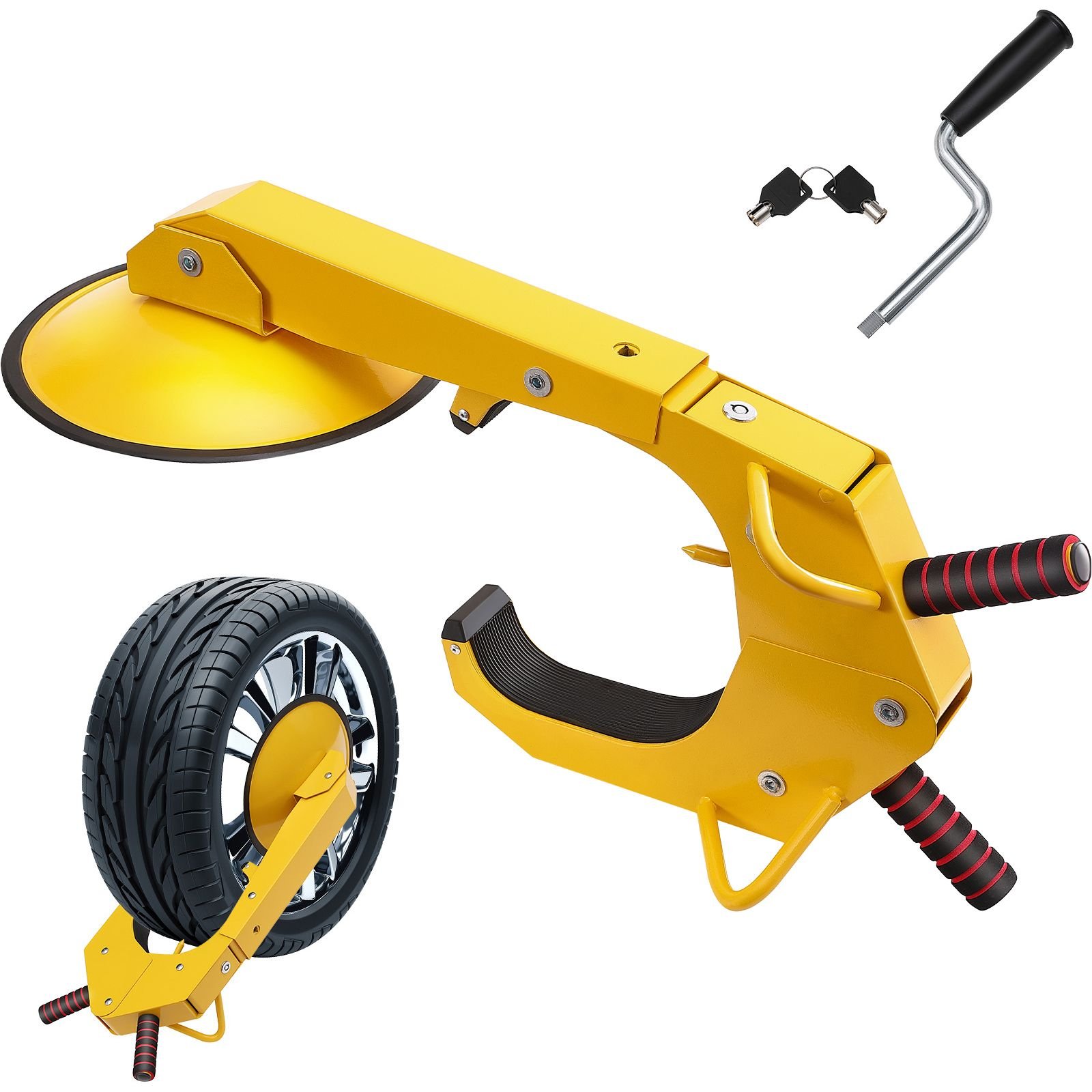 wheel lock clamp, 1 pack trailer wheel lock, heavy duty anti theft tire lock, adjustable tire boot lock tire claw, trailer wheel locks for rv trailers, cars, trucks, suvs