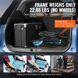 wheelchair, durable aluminum alloy ultra lightweight wheelchairs, portable wheelchair with flip back desk length arms, 3 position adjustable footrests, 18 inch wide seat, 250lbs weight capacity