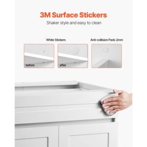 white shaker base cabinet with drawer, 36 inch unassembled drawer base cabinet, 36" w x 24" d x 34.5" h ready to assemble cabinet with soft close doors and adjustable shelf, for home office