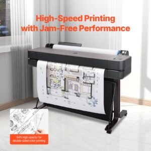 Wide Format Paper, 36 in x 150 ft Plotter Paper, 4 Rolls CAD Bond Rolls with 2 in Core, 20 LB Bond Paper Rolls, Idea for CAD Drawings, Engineering Plans, GIS Maps & Architectural Designs