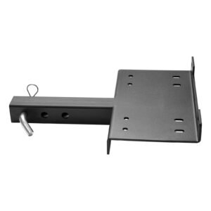 winch mount, 15000 lbs / 6803 kg load capacity, trailer hitch winch mount with 50.8 mm receiver, 2 mounting hole design, powder coated steel, suitable for atv utv pickup truck, black