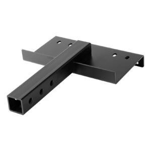 winch mount, 15000 lbs / 6803 kg load capacity, trailer hitch winch mount with 50.8 mm receiver, 2 mounting hole design, powder coated steel, suitable for atv utv pickup truck, black